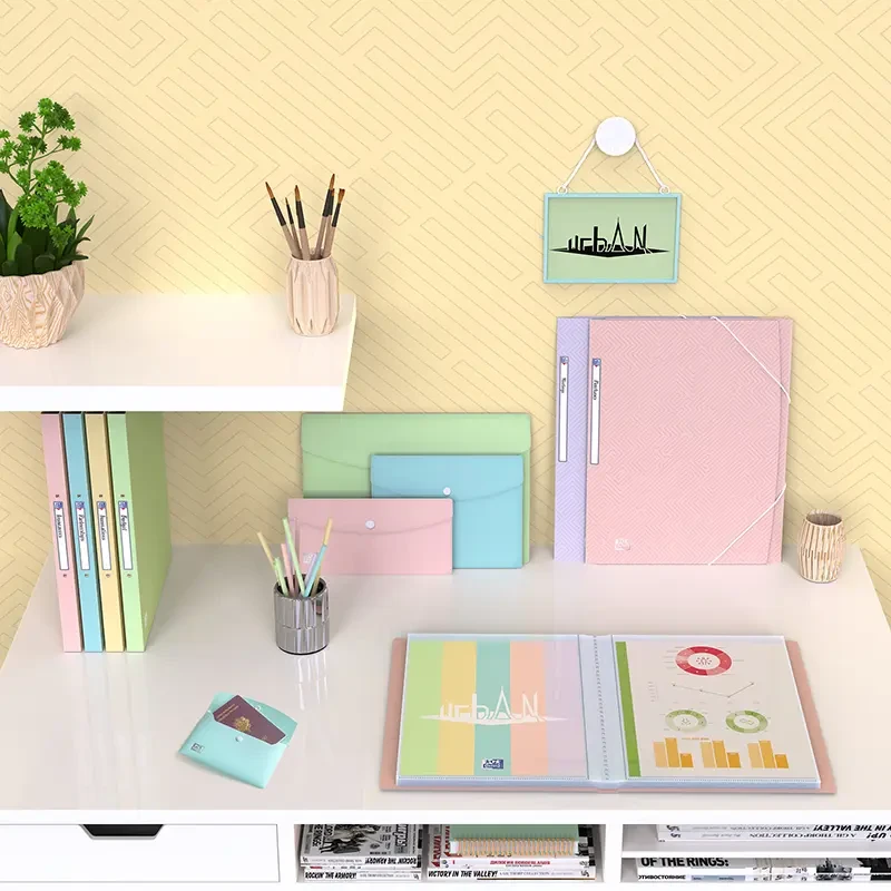 Teczka kopertowa A4 Oxford Urban Pastel fioletowa 06