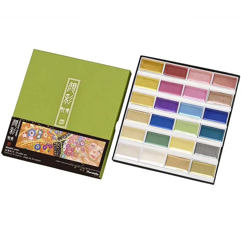 Farby akwarelowe Gansai Tambi zestaw Metallic I 24 szt. 06
