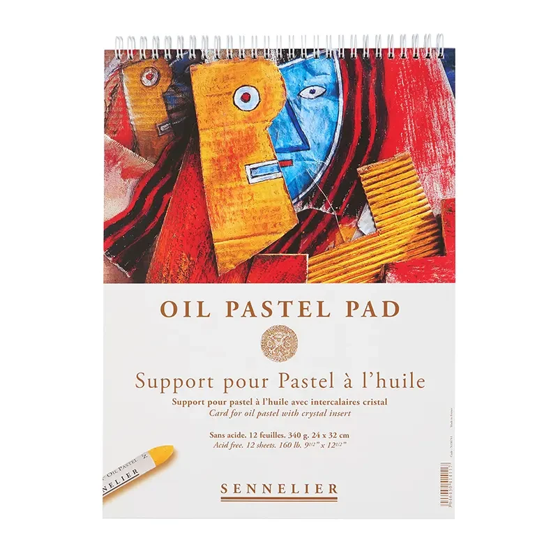 Blok do pasteli olejnych Sennelier Oil Pastel Pad - 24 x 32 cm, 340 g, 12 ark., spirala 01