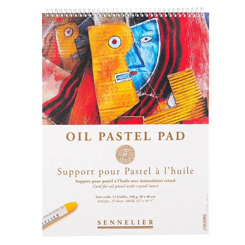 Blok do pasteli olejnych Sennelier Oil Pastel Pad - 30 x 40 cm, 340 g, 12 ark., spirala 01