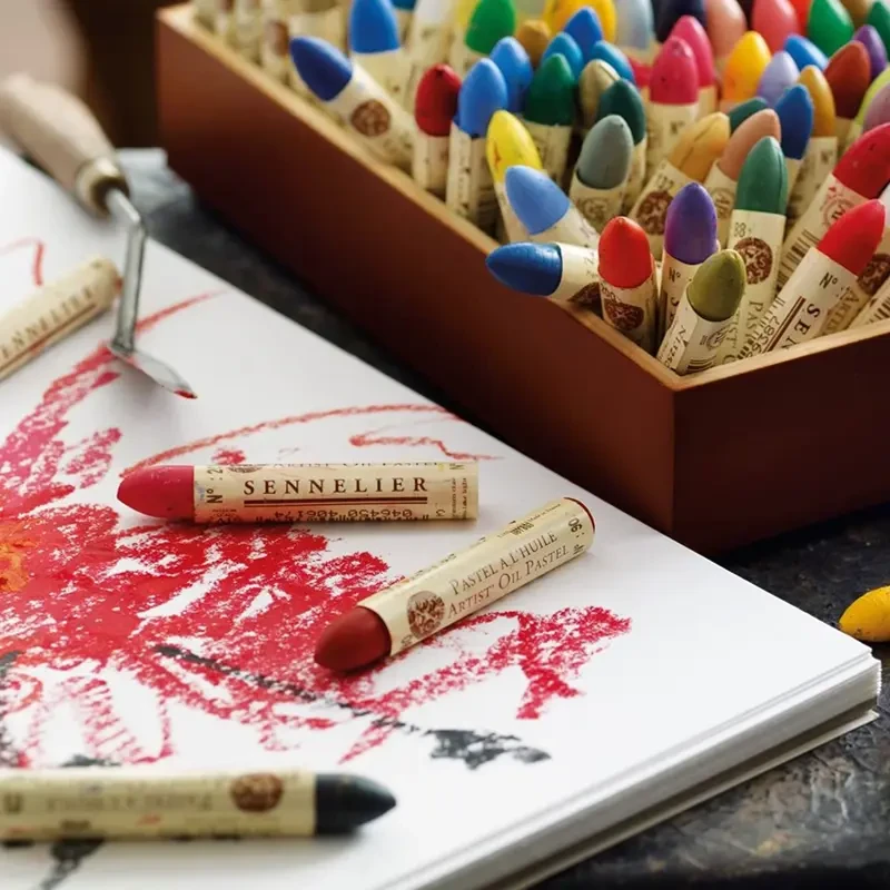 Blok do pasteli olejnych Sennelier Oil Pastel Pad - 30 x 40 cm, 340 g, 12 ark., spirala 03