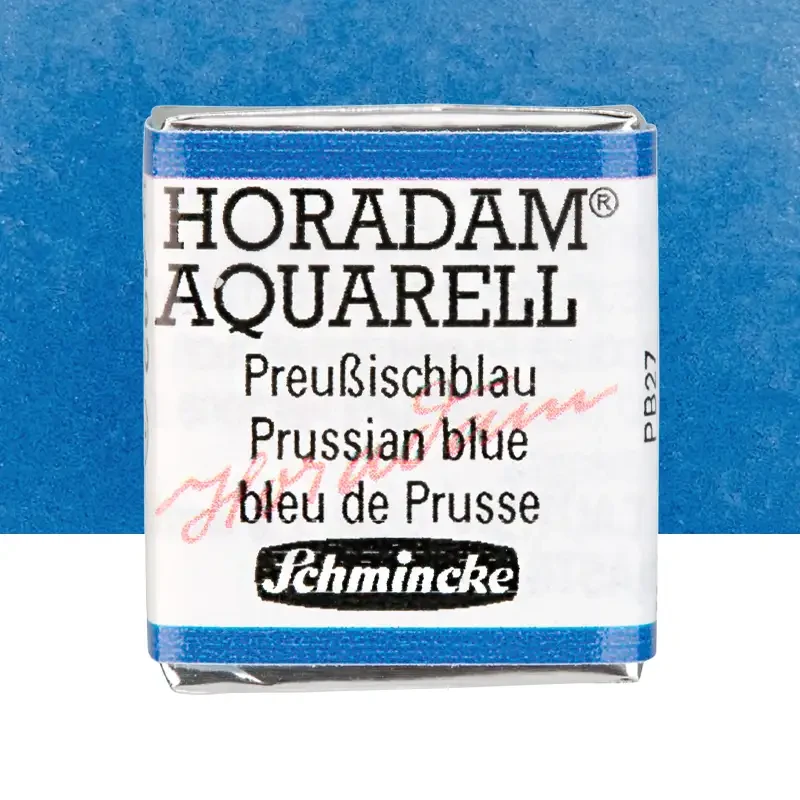 Farba akwarelowa Schmincke Horadam Aquarell półkostka - 492 Prussian blue 01