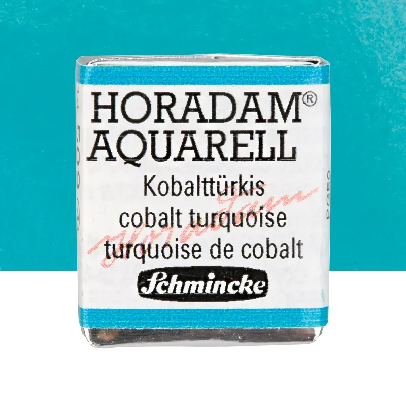 Farba akwarelowa Schmincke Horadam Aquarell półkostka - 509 Cobalt Turquoise 01