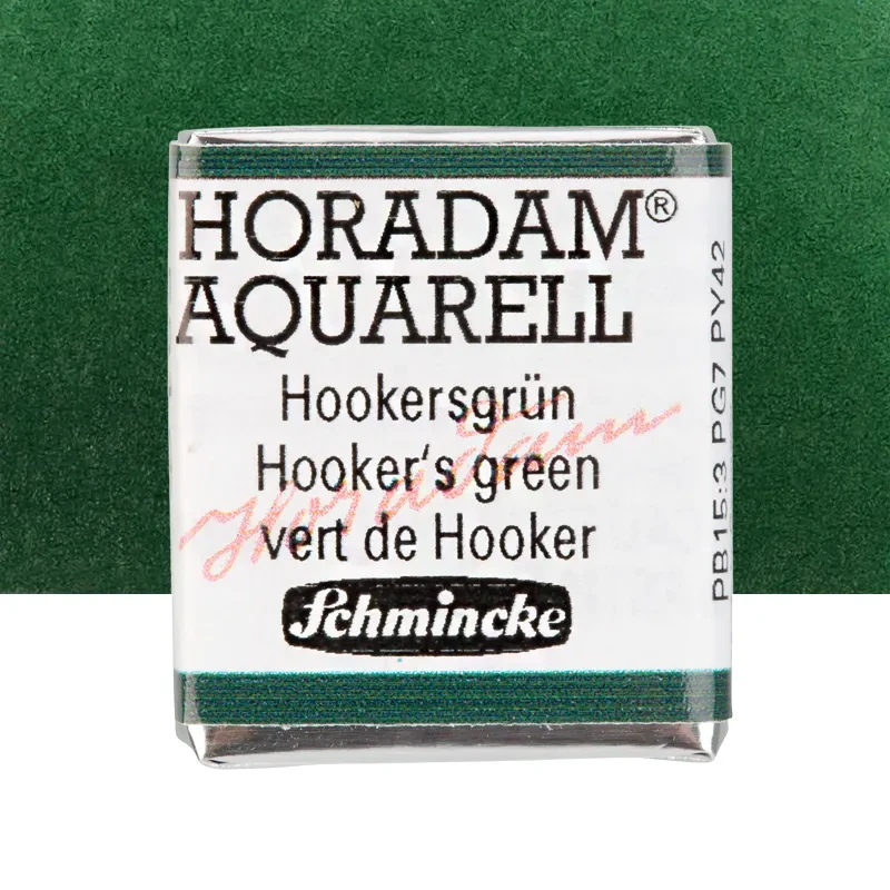 Farba akwarelowa Schmincke Horadam Aquarell półkostka - 521 Hooker's green 01