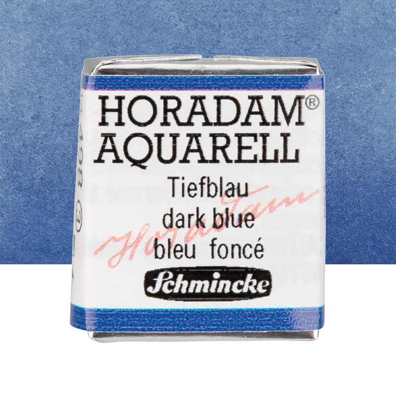 Farba akwarelowa Schmincke Horadam Aquarell półkostka - 498 Dark Blue 01