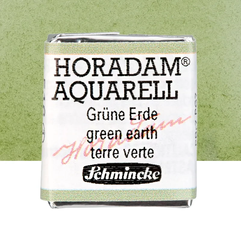 Farba akwarelowa Schmincke Horadam Aquarell półkostka - 516 Green Earth 01