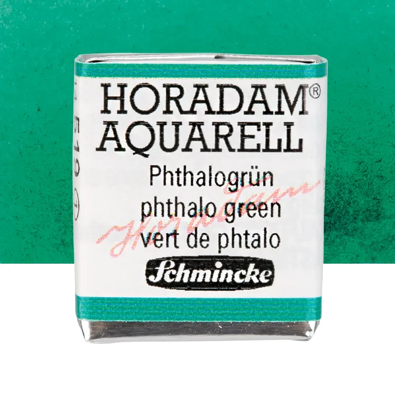 Farba akwarelowa Schmincke Horadam Aquarell półkostka - 519 Phthalo Green 01