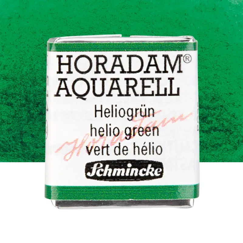 Farba akwarelowa Schmincke Horadam Aquarell półkostka - 514 Helio Green 01
