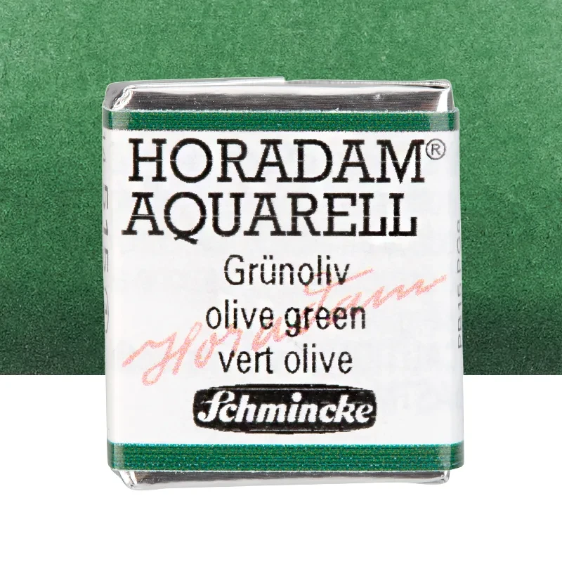 Farba akwarelowa Schmincke Horadam Aquarell półkostka - 515 Olive Green 01