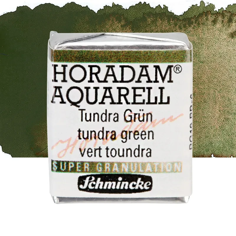 Farba akwarelowa Schmincke Horadam Aquarell półkostka - 985 Tundra Green 01