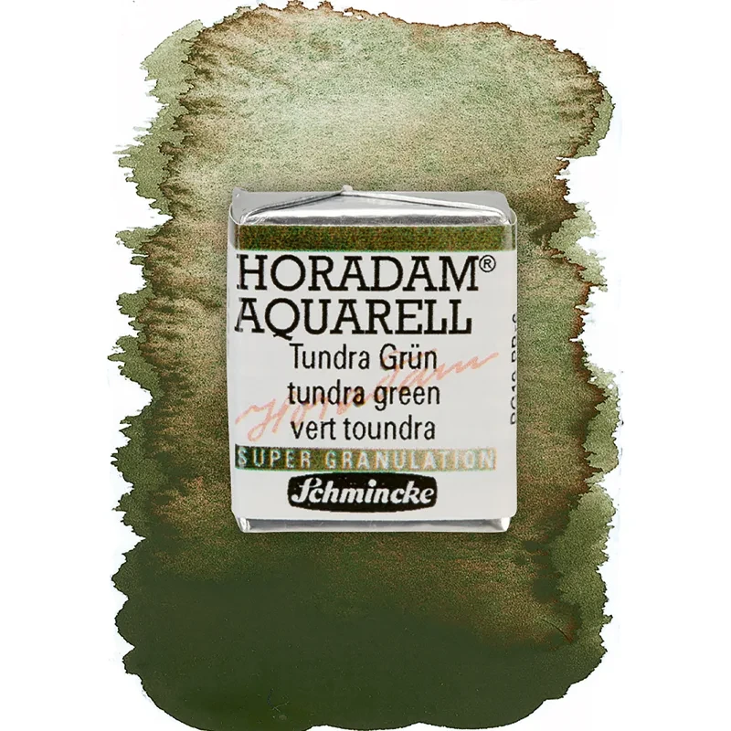 Farba akwarelowa Schmincke Horadam Aquarell półkostka - 985 Tundra Green 02
