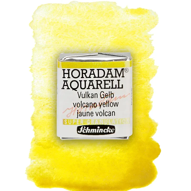 Farba akwarelowa Schmincke Horadam Aquarell półkostka - 911 Volcano Yellow 02