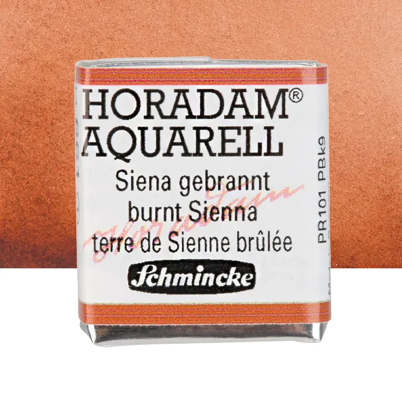 Farba akwarelowa Schmincke Horadam Aquarell półkostka - 661 Burnt Sienna 01