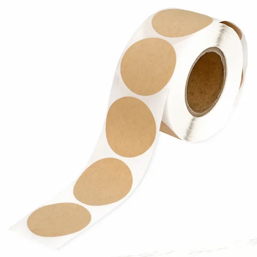 Naklejki na rolce okrągłe dpCraft 500 szt. - kraft