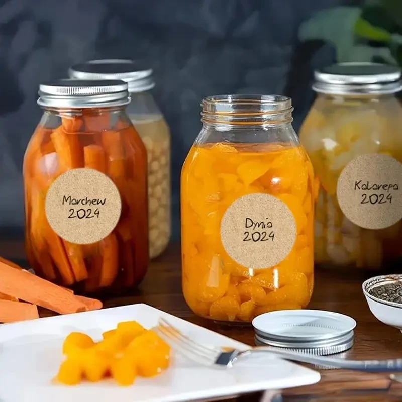 Naklejki na rolce okrągłe dpCraft 500 szt. - kraft 02