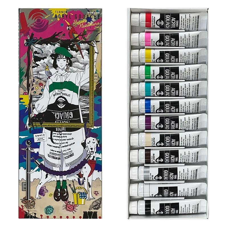 Farby gwasze akrylowe Turner Acryl Gouache Yusuke Nakamura 2 Anniversary 12 x 11 ml 01