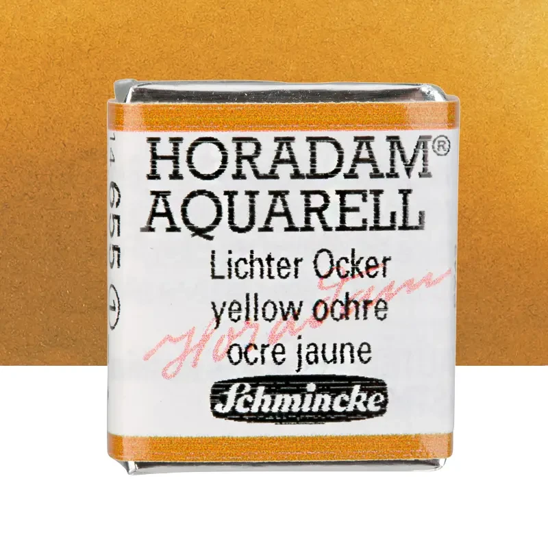 Farba akwarelowa Schmincke Horadam Aquarell półkostka - 655 Yellow Ochre 01
