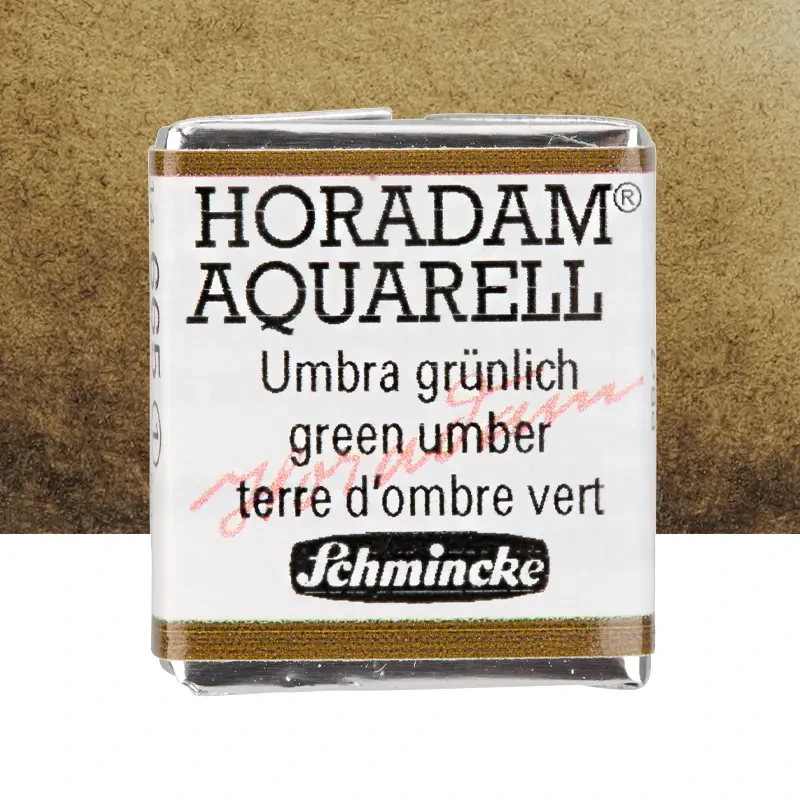 Farba akwarelowa Schmincke Horadam Aquarell półkostka - 665 Green Umber 01