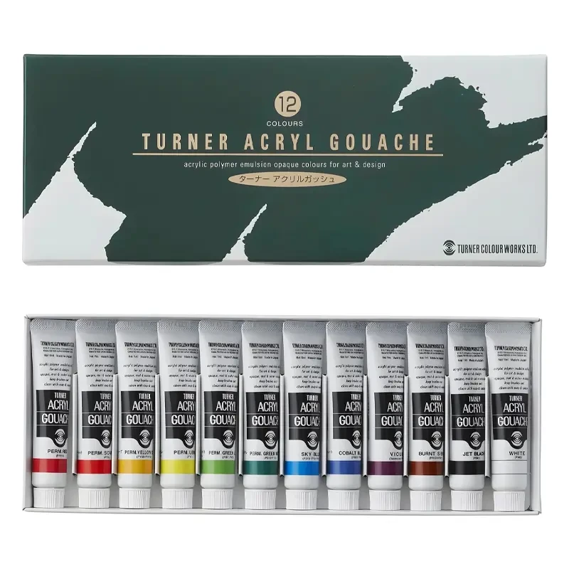 Farby gwasze akrylowe Turner Acryl Gouache 12 x 11 ml 01