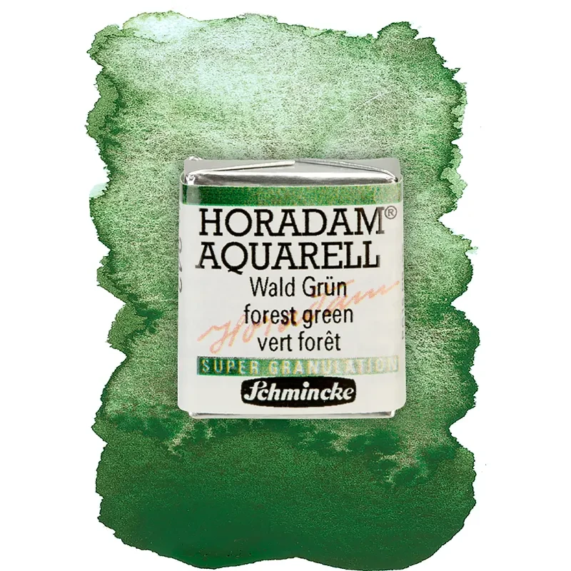 Farba akwarelowa Schmincke Horadam Aquarell półkostka - 942 Forest Green 02