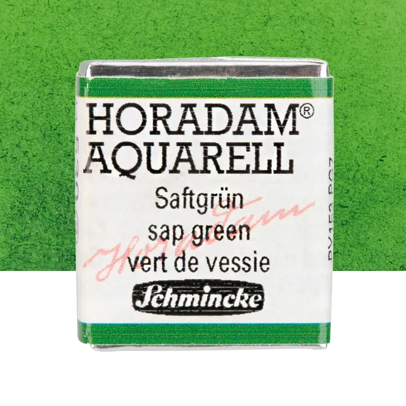 Farba akwarelowa Schmincke Horadam Aquarell półkostka - 530 Sap Green 01