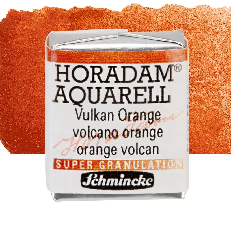 Farba akwarelowa Schmincke Horadam Aquarell półkostka - 912 Volcano Orange 01