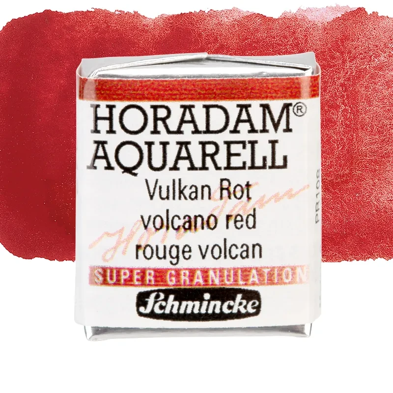 Farba akwarelowa Schmincke Horadam Aquarell półkostka - 913 Volcano Red 01