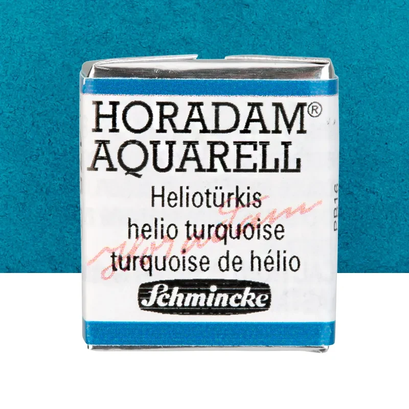 Farba akwarelowa Schmincke Horadam Aquarell półkostka - 475 Helio Turquoise 01