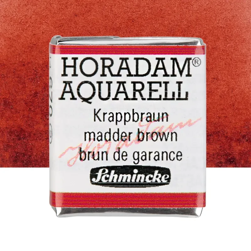 Farba akwarelowa Schmincke Horadam Aquarell półkostka - 670 Madder Brown 01