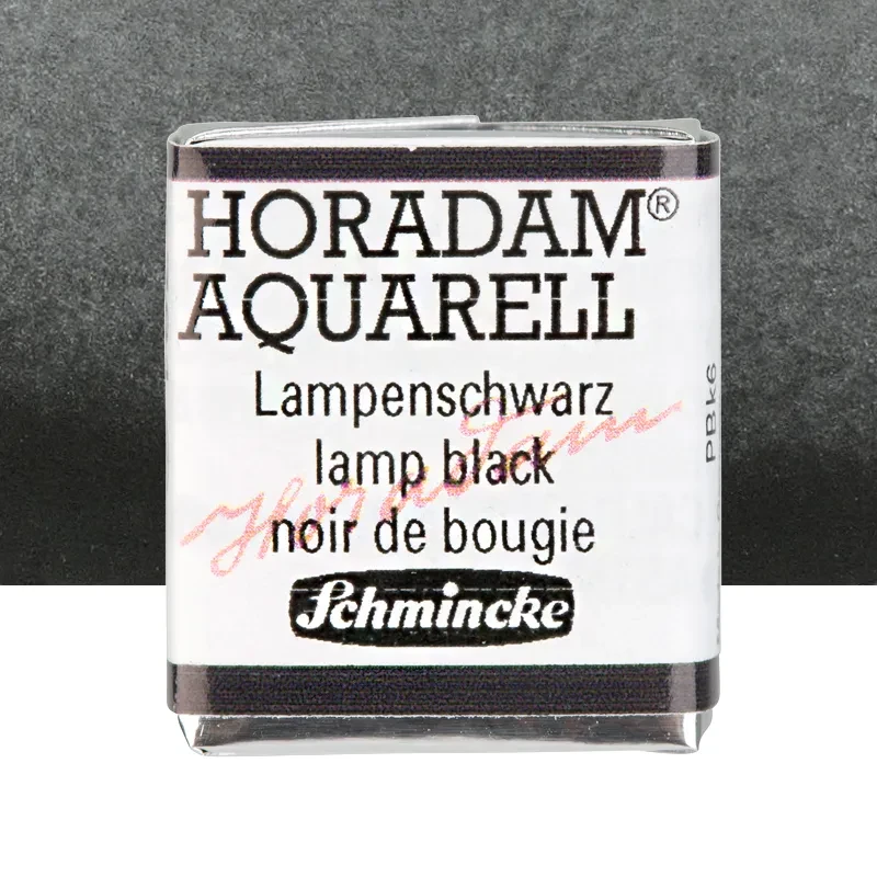 Farba akwarelowa Schmincke Horadam Aquarell półkostka - 781 Lamp Black 01