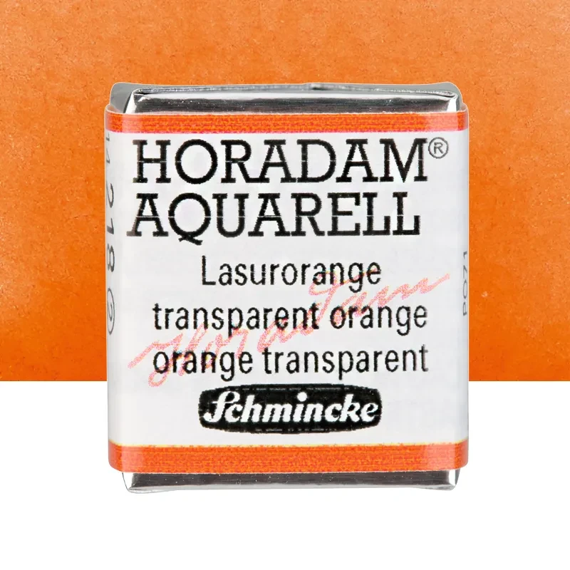 Farba akwarelowa Schmincke Horadam Aquarell półkostka - 218 Transparent Orange 01