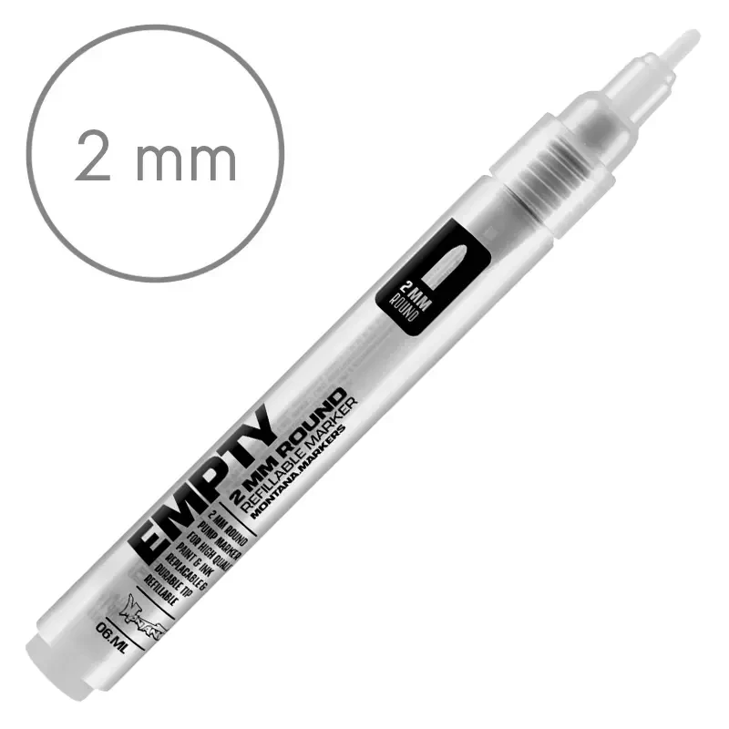 Pusty marker Montana Black Round Tip 2 mm  01
