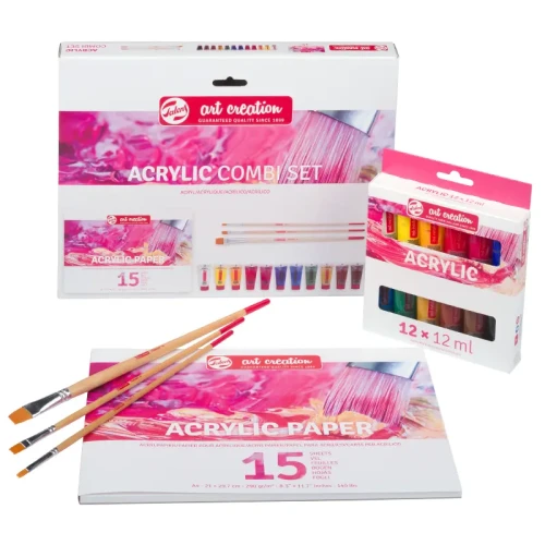 Farby akrylowe ArtCreation zestaw Combi Set 12 x 12 ml + akcesoria