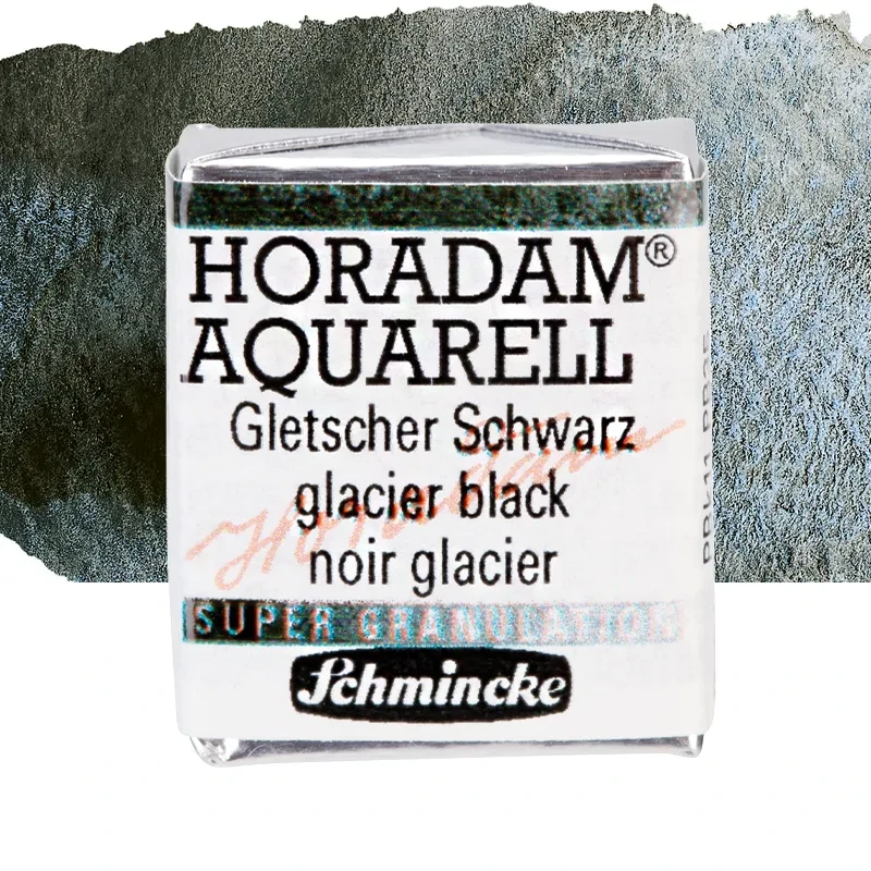 Farba akwarelowa Schmincke Horadam Aquarell półkostka - 965 Glacier Black 01