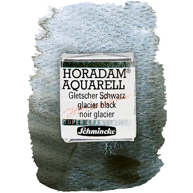 Farba akwarelowa Schmincke Horadam Aquarell półkostka - 965 Glacier Black 02