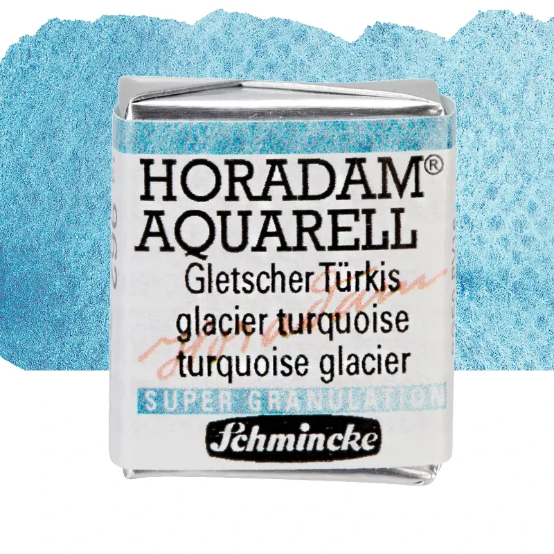 Farba akwarelowa Schmincke Horadam Aquarell półkostka - 962 Glacier Turquoise 01