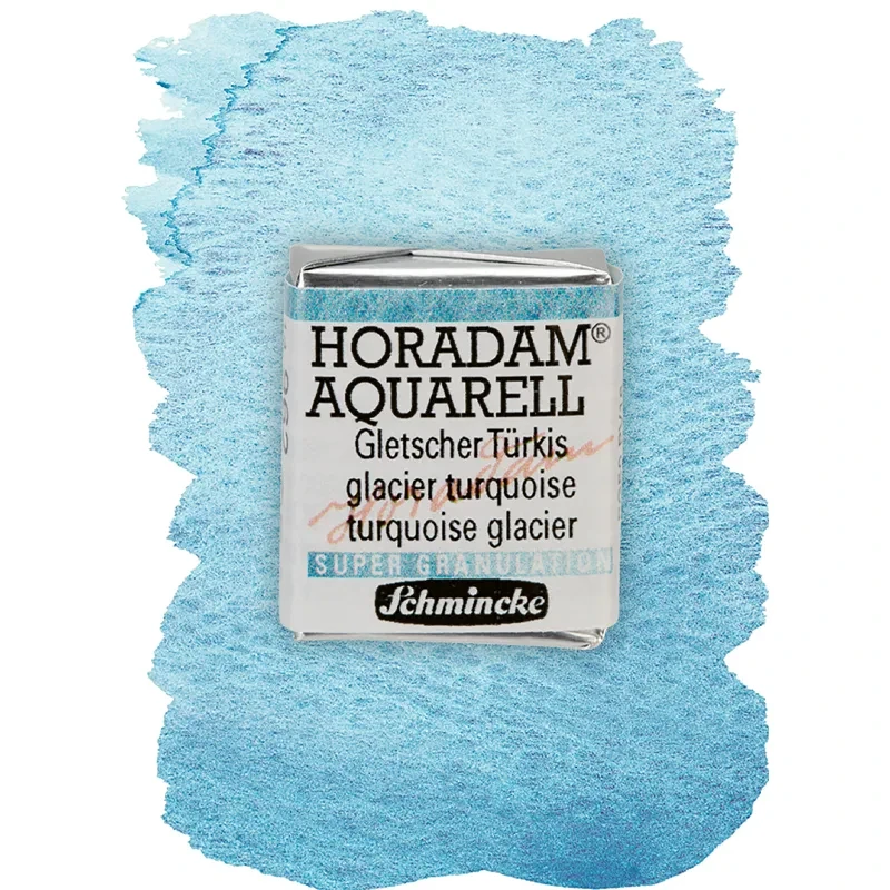 Farba akwarelowa Schmincke Horadam Aquarell półkostka - 962 Glacier Turquoise 02