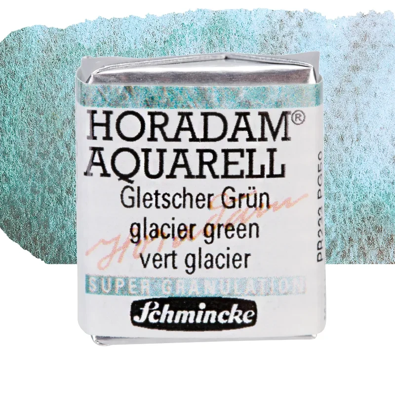 Farba akwarelowa Schmincke Horadam Aquarell półkostka - 963 Glacier Green 01