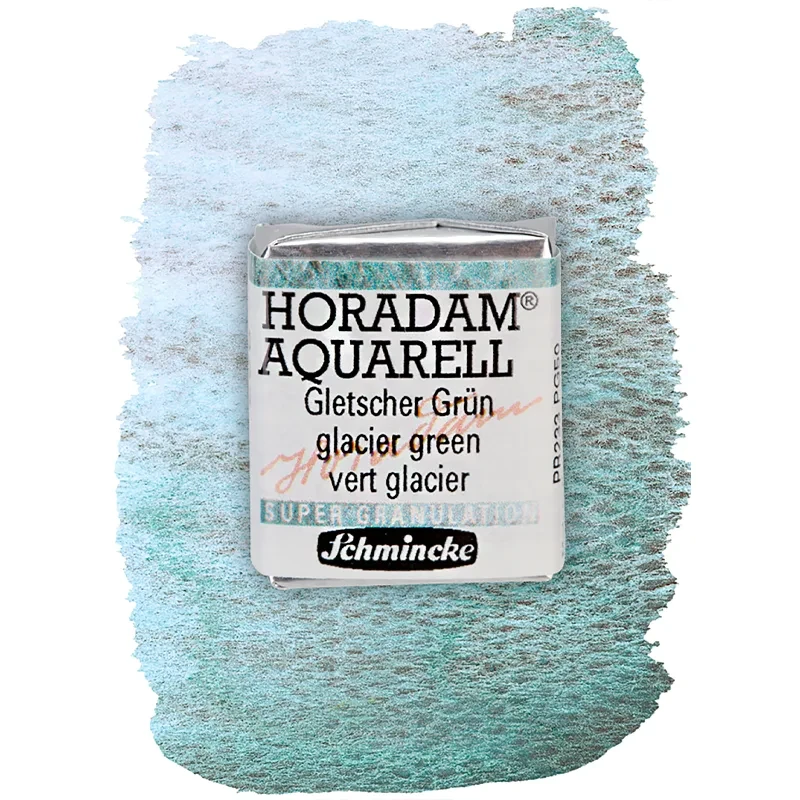 Farba akwarelowa Schmincke Horadam Aquarell półkostka - 963 Glacier Green 02