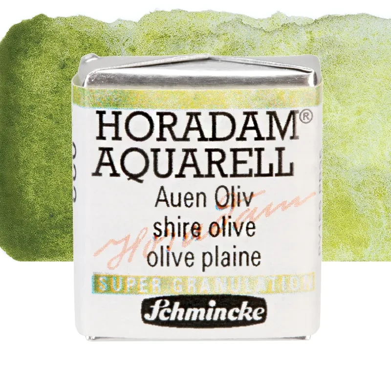 Farba akwarelowa Schmincke Horadam Aquarell półkostka - 932 Shire Olive 01