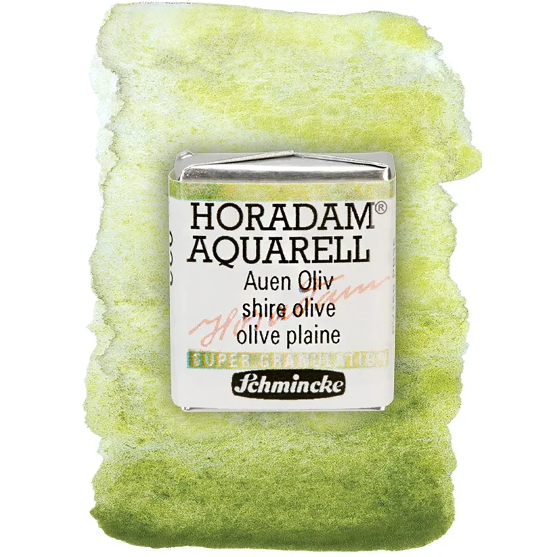 Farba akwarelowa Schmincke Horadam Aquarell półkostka - 932 Shire Olive 02