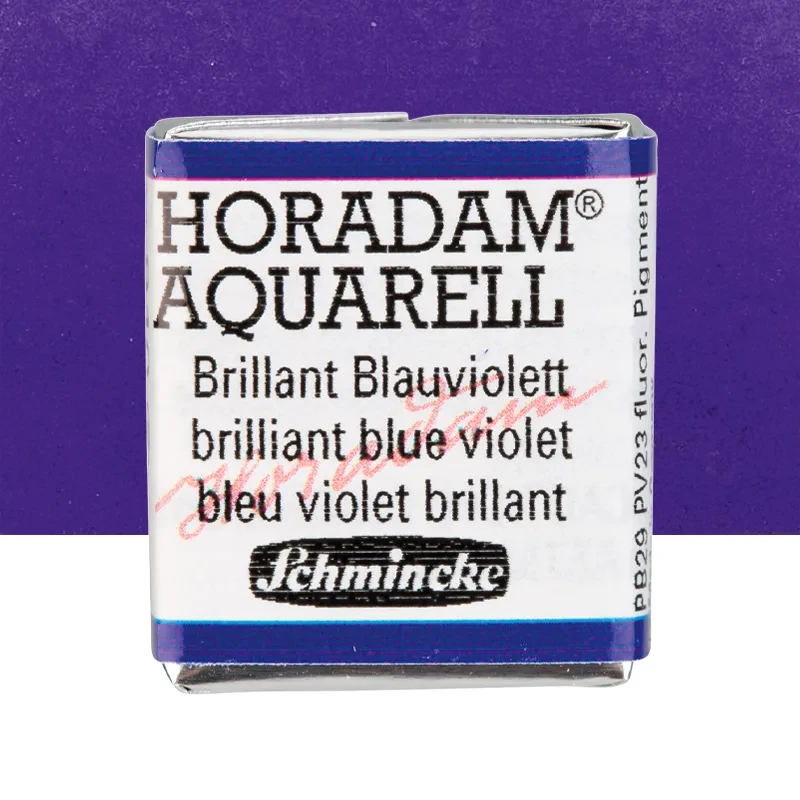 Farba akwarelowa Schmincke Horadam Aquarell półkostka - 910 Brilliant Blue Violet 01