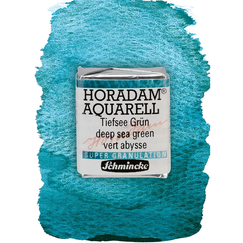 Farba akwarelowa Schmincke Horadam Aquarell półkostka - 954 Deep Sea Green 02