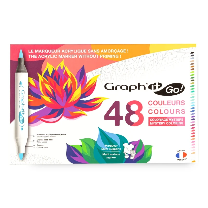 Markery akrylowe Graph’it Go! Zestaw 48 kolorów 03
