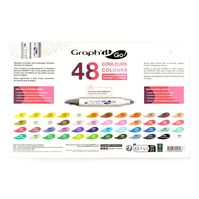 Markery akrylowe Graph’it Go! Zestaw 48 kolorów 06