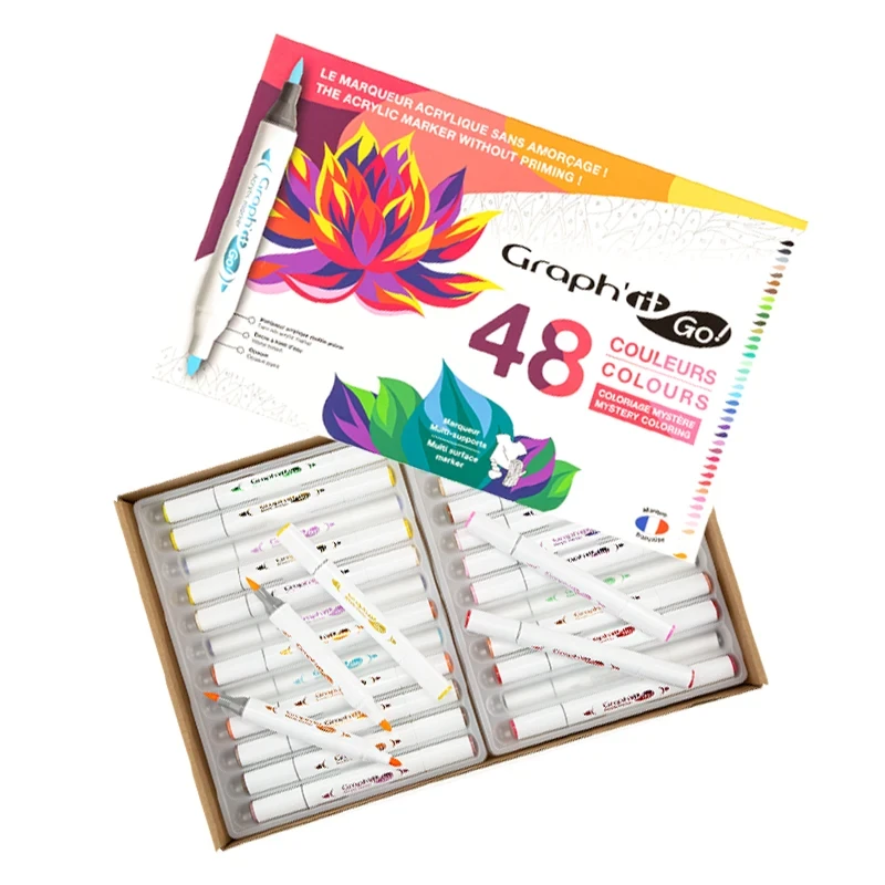 Markery akrylowe Graph’it Go! Zestaw 48 kolorów 01