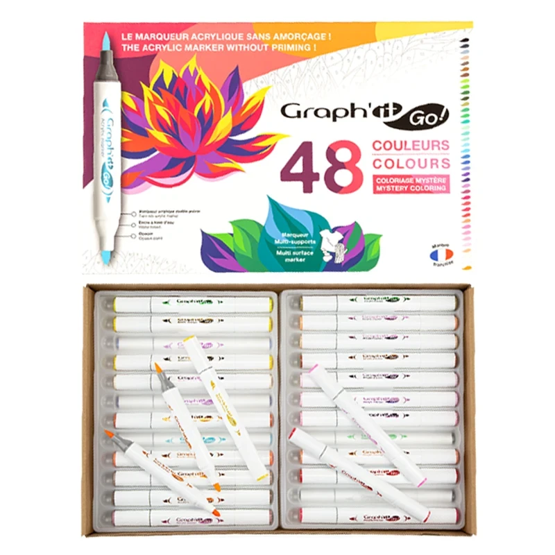 Markery akrylowe Graph’it Go! Zestaw 48 kolorów 07
