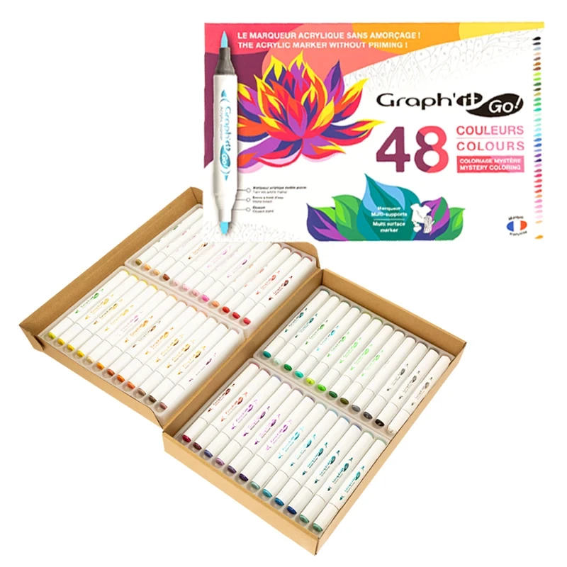Markery akrylowe Graph’it Go! Zestaw 48 kolorów 05