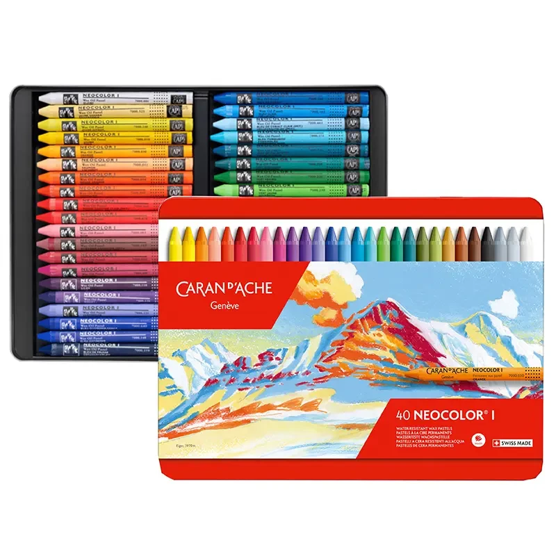 Zestaw kredek woskowych Neocolor I Caran d'Ache 40 szt. 01