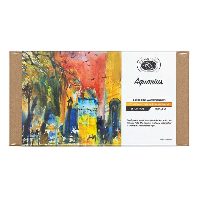Zestaw akwareli Aquarius 28 szt. The Essentials by Roman Szmal 04